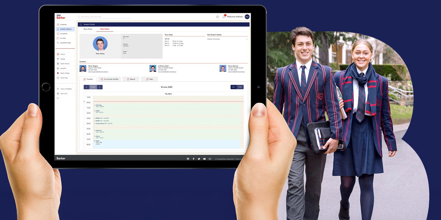 Barker College Portal banner image